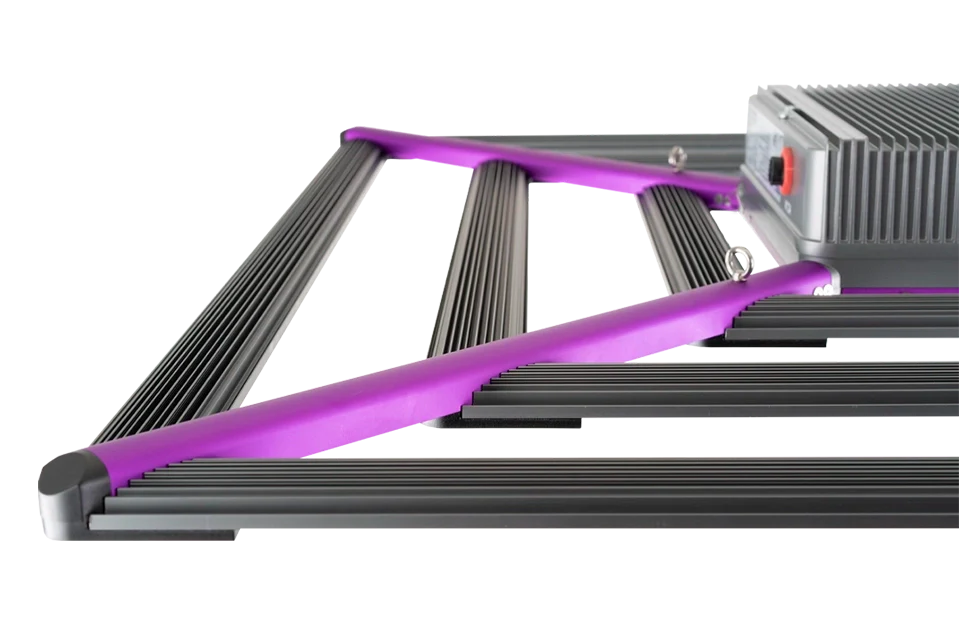 Kind LED Grow Light providing full spectrum lighting with UV light benefits, promoting healthy growth and increased yields for indoor plants.