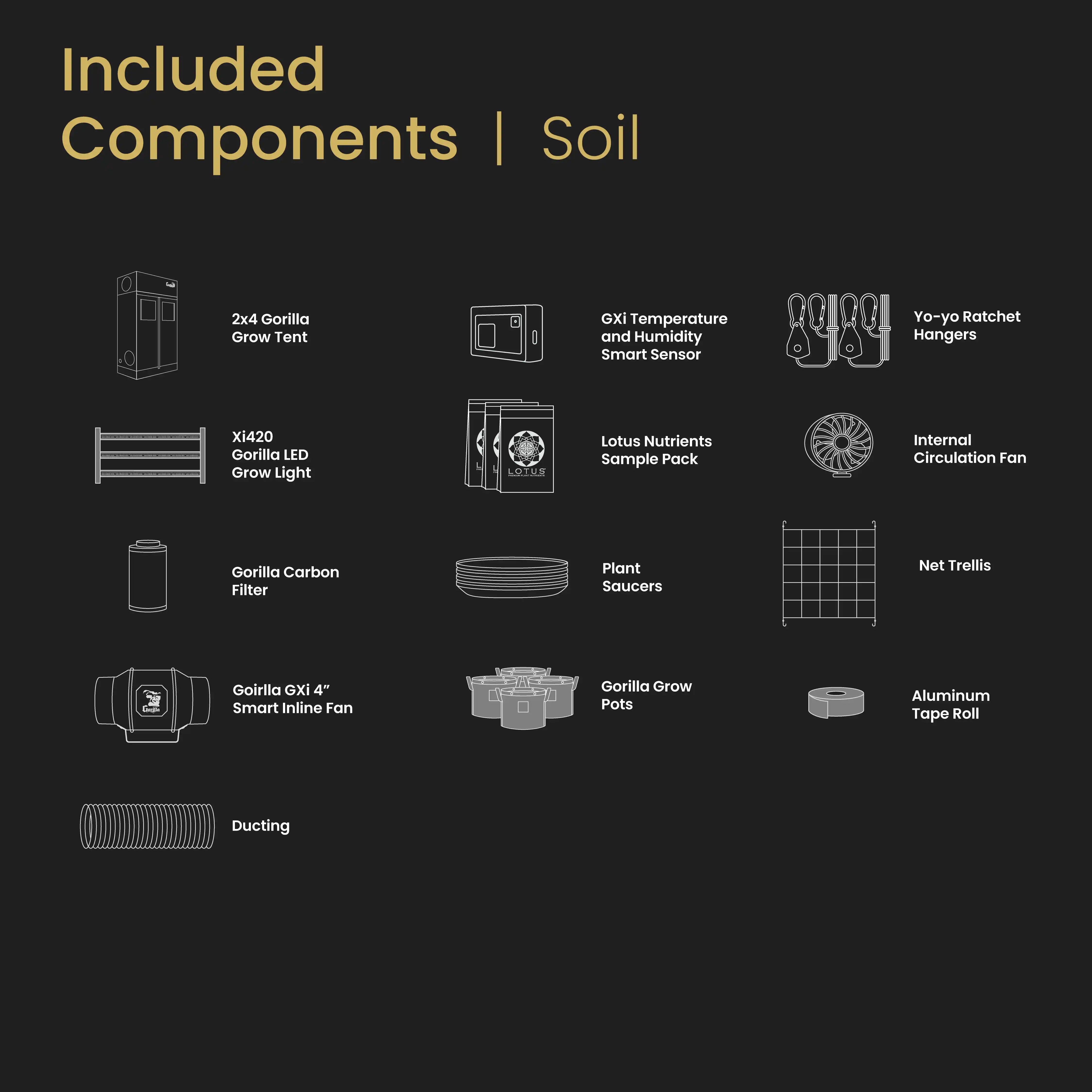 2x4 Gorilla Grow Room PRO - SOIL