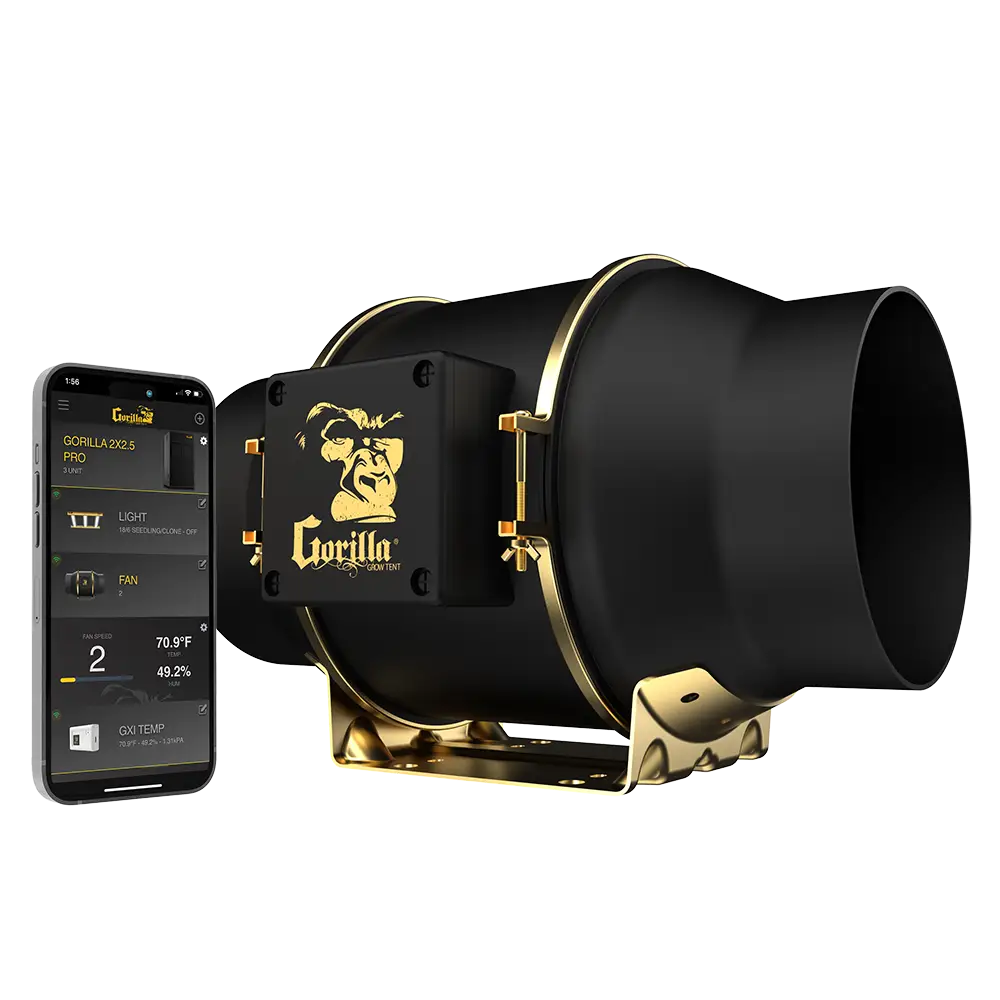 6 Inch Inline Fan by Gorilla GXi: powerful, quiet, and efficient airflow for grow tents.