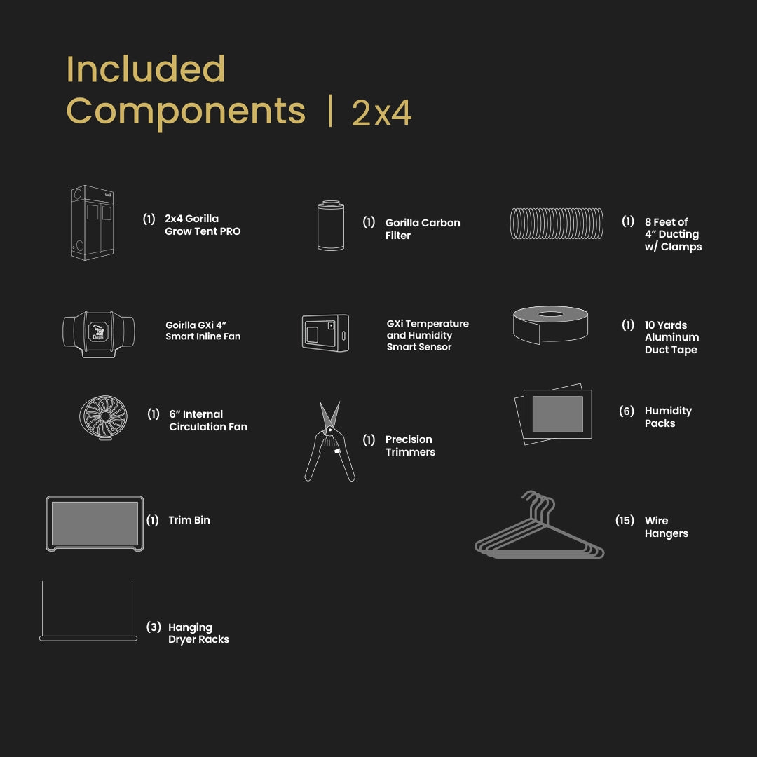Drying Tent Kit 2x4 - All in One
