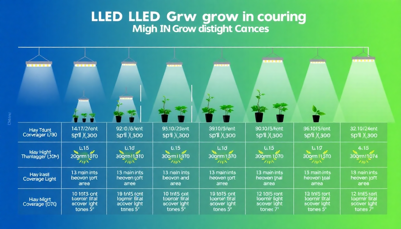 Grow Light Distance Chart LED - Optimal Placement Guide