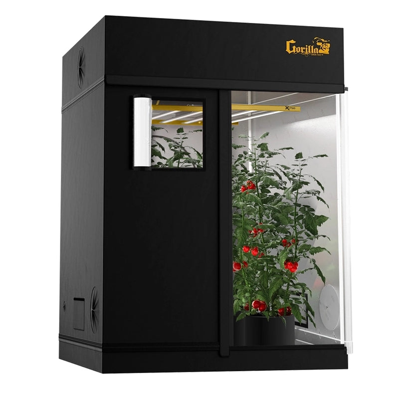 Gorilla Grow Tent Pro 5x5 front view with doors open showing reflective interior
