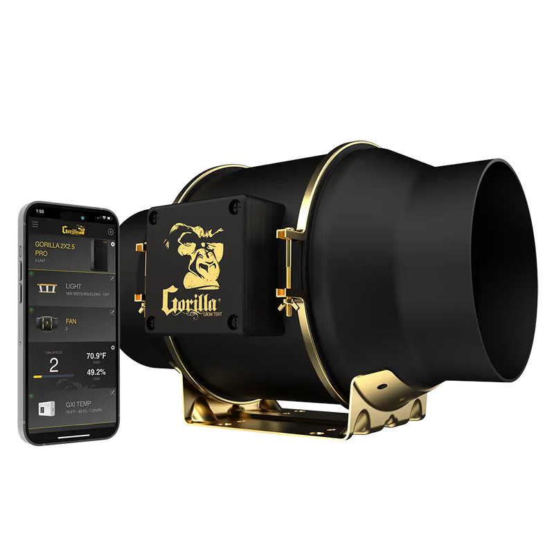 6 Inch Inline Fan by Gorilla GXi: powerful, quiet, and efficient airflow for grow tents.