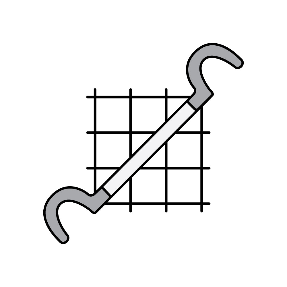 Cart icon with a grid background
