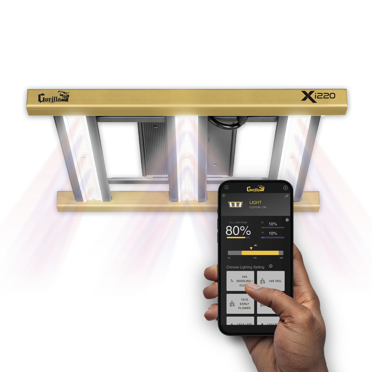 Gorilla Xi220 Full Spectrum LED Grow Light for Indoor Plants