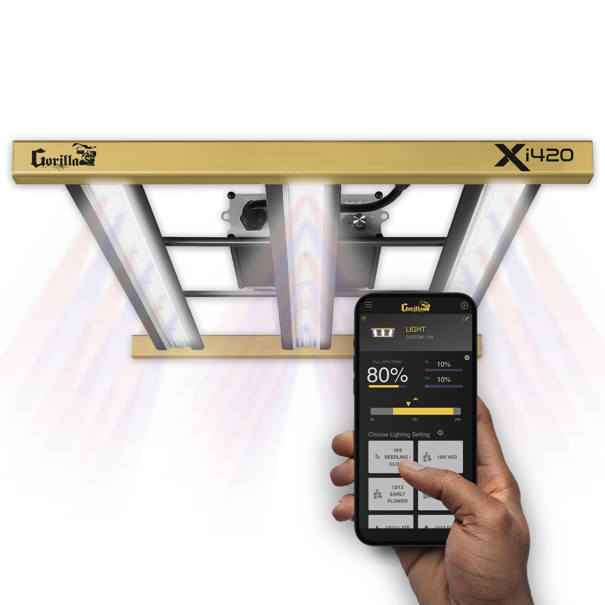 Gorilla Xi420 Full Spectrum LED Grow Light | 2x4 App-Ready Gorilla Xi420 Full Spectrum LED Grow Light | 2x4 App-Ready