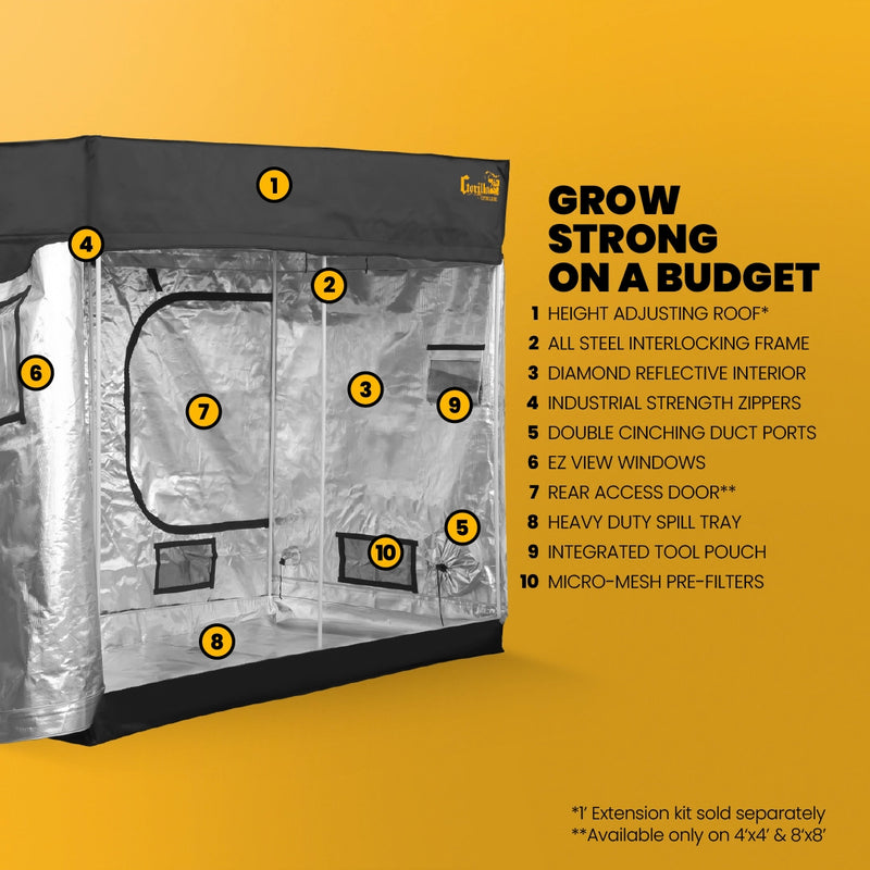 Gorilla LITE LINE Indoor 8x8 Grow Tent